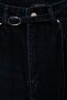Gece Mavisi Kemerli Yüksek Bel Geniş Paça Wide Leg %100 Pamuk Jeans TWOSS26JE00085 - 6