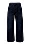 Gece Mavisi Kemerli Yüksek Bel Geniş Paça Wide Leg %100 Pamuk Jeans TWOSS26JE00085 - 5