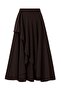 Brown Ruffled Midi Skirt Twoaw27Et00105