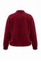 Burgundy Bomber Collar Oversize/Wide Fit Front Zipper Plus Size Sweatshirt Tbbaw26Ao00038 - 2