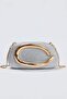 Gümüş Kadın Gold Metal Saplı Portföy&Clutch Çanta TAKAW27PY00011