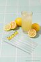 Set of 6 Lemon Figured Glass Straws & 1 Cleaning Brush Tdraw27Px00001
