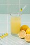 Set of 6 Lemon Figured Glass Straws & 1 Cleaning Brush Tdraw27Px00001 - 2