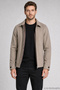 Men's Cream Oversize Zippered Quilted Cashmere Jacket - 3