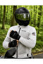 White Summer Mesh Motorcycle Jacket, Protected, Breathable, Lightweight Jacket + Buff and Keychain as a Gift