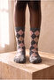 Children's plaid studded cotton socks - 2