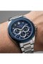Men's Wristwatch Silver and Blue Color, Blue Dial - Stylish Metal Band, 2 Years Warranty