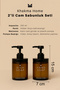 Amber Color 2-Piece Glass Soap Dish Set – with Black Metal Stand | Hand and Dish Soap Set | 250 ml - 7