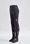 Flower Patterned Children's Pantyhose Anthracite