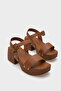 Dulce Blunt Toe Single Strap Platform Heeled Women's Sandals