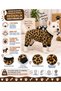 Small Breed Leopard Detailed Winter Dog Jumpsuit Dog Outfit (1-10kg)