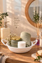15289 Multi-Purpose Round Decorative Wicker Basket Organizer Bread Basket - White - 2