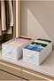 2-Piece Bowknot Patterned Closet Organizer Foldable Clothing Storage Box 45X25X20 cm - 4