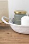 15289 Multi-Purpose Round Decorative Wicker Basket Organizer Bread Basket - White - 4