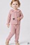 Floral Appliqué Ruffle Collar Knitwear Baby Set