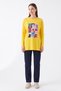 Cat Printed Tunic 13230 - Yellow - 3