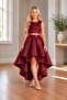 Girl's Asymmetrical Satin Skirt
