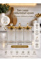 3-Piece Diamond Handle Vacuum Gold Metal Lid Prism Shape Model Diamond Pattern Jar Organizer 3X1000 ml - 3