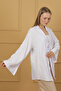 Natural Viscose Fabric Pocketed Lace-Up Women's Kimono 1167 - 3