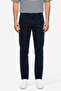 Men's Navy Blue Straight Fit Trousers - 3