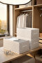 3-Piece Bow Patterned Closet Organizer Foldable Clothing Storage Box 45X25X20 cm - 3