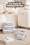 6-Piece Striped Baby Care Bag Hospital Discharge Organizer Set Luggage Organizer