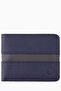 Fenerium - Fb - Genuine Leather Horizontal Wallet with Middle Garnish - Navy Blue