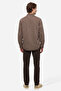Men's Brown Lyocell Blend Regular Fit Long Sleeve Shirt - 2