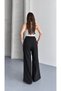 Women's tencel fabric high waist loose leg elastic waist loose pants - 5