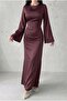 Back Drawstring Hijab Evening Dress - 2