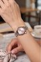 Classic Heart Charm Women's Wristwatch with Numbers Silver Pink Color Pl-1603B4X - 2