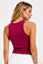 Women's Fuchsia Camisole Zero Sleeve Crew Neck Cotton Undershirt - 4
