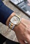 Calendar Square Case Men's Wristwatch Gold Silver Color Pl-7086E7X - 2