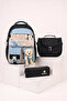 1460 Black-Light Blue Imported Korean Style Unisex Children's Primary School Backpack