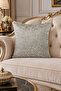 Cushion Cover Patterned Jacquard - Double-Sided Piping 45X45 cm Mink