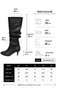 Women's Ti̇ma Black Leather 6 cm Heeled Bellows Pointed Toe Nailed Heel Boots - 6