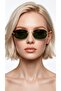 6019 Gold-Green Sunglasses - 6