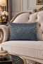 Cushion Cover Patterned Jacquard - Double-Sided Piping 35X50 cm Smoked