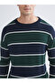 Timeless Clothing & Timeless Choices Zero Roba Collar Striped Men's Knitwear Sweater - 4