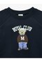 Long Sleeve Crew Neck Hooded Teddy Bear Printed Sweatshirt - 5