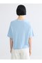 Alita City Lcw Vision Blue Oval Collar Women's Knitwear Sweater with a Difference - 4