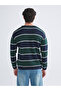 Timeless Clothing & Timeless Choices Zero Roba Collar Striped Men's Knitwear Sweater - 5