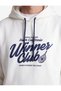 Regular Fit Long Sleeve Kangaroo Fleece-Lined Pocket Hooded Printed Sweatshirt - 4