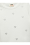 Long Sleeve Crew Neck Cotton T-Shirt with Bow and Stone Detail - 5