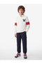 Raised Long Sleeve Half Zipper Stand Collar Sweatshirt