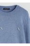 Timeless Clothing & Timeless Choices Zero Roba Collar Pearl Embroidered Women's Knitwear Sweater - 7