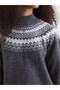 Timeless Clothing & Timeless Choices Half Fisherman Roba Collar Embroidered Women's Knitwear Sweater - 4