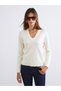V-Neck Women's Knitwear Sweater