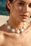 Choker Necklace with Sedef and Stone Details