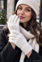 Plush Long Finger Women's Gloves - 7